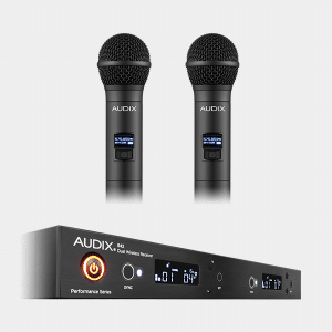 AP42 OM2 Wireless Microphone System – R42 Two Channel Diversity Receiver With Two H60/OM2 Handheld Transmitters