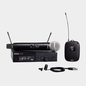 SLXD124/85 Wireless System with SLXD2/58 Handheld Transmitter, SLXD1 Bodypack Transmitter & WL185 lavalier microphone